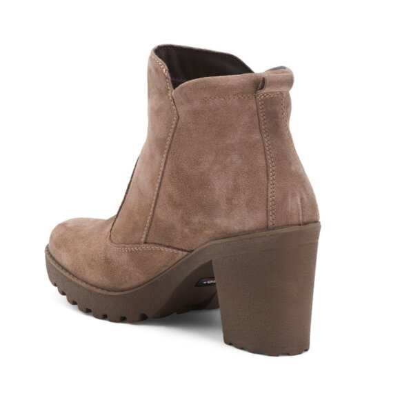 IGI&CO Taupe Made In Italy Suede Lateral Zip Booties - Picture 2 of 2